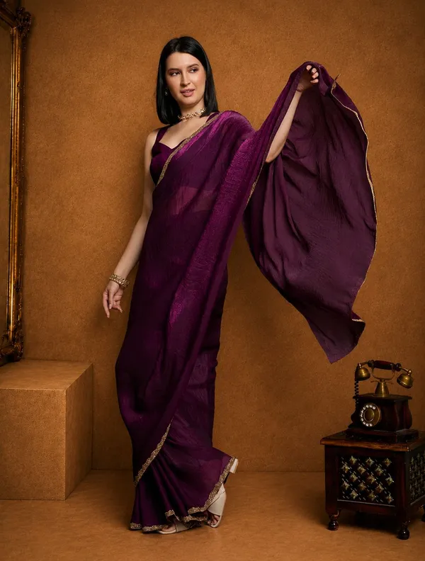 Fandy_wine_chiffon_silk_Stylish_Saree_For_Women