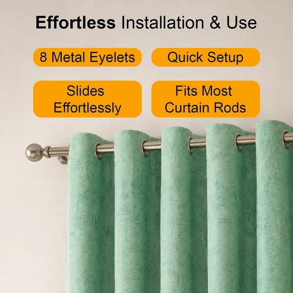 Murique_Mint_Green_Textured_85-90%_Room_Darkening_Blackout_Window_&_Door_Curtains_with_Tiebacks_for_Living_Room_&_Bedroom_-_7_Feet_(Pack_of_2)