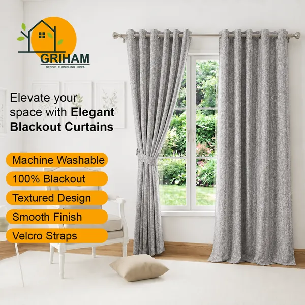 Murique_Damask_Pattern_Grey_100%_Blackout_Window_&_Door_Curtains_with_Tiebacks_for_Living_Room_&_Bedroom_-_7_Feet_(Pack_of_2)