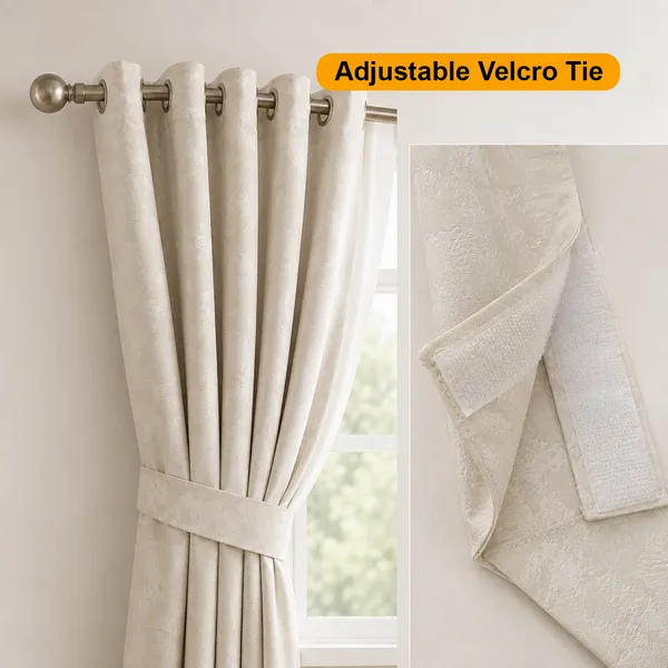 Murique_Floral_Blossom_Cream_85-90%_Room_Darkening_Blackout_Window_&_Door_Curtains_with_Tiebacks_for_Living_Room_&_Bedroom_-_7_Feet_(Pack_of_2)