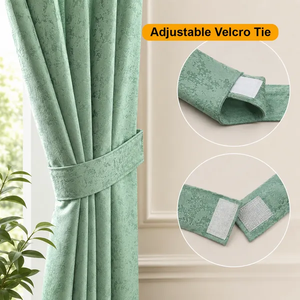 Murique_Mint_Green_Textured_85-90%_Room_Darkening_Blackout_Window_&_Door_Curtains_with_Tiebacks_for_Living_Room_&_Bedroom_-_7_Feet_(Pack_of_2)