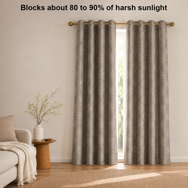 Murique_Floral_Motif_Charcoal_Grey_85-90%_Room_Darkening_Blackout_Window_&_Door_Curtains_with_Tiebacks_for_Living_Room_&_Bedroom_-_7_Feet_(Pack_of_2)