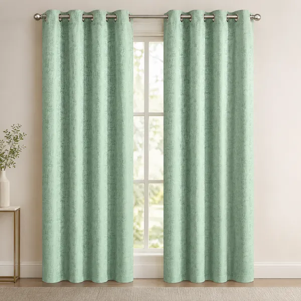 Murique_Mint_Green_Textured_85-90%_Room_Darkening_Blackout_Window_&_Door_Curtains_with_Tiebacks_for_Living_Room_&_Bedroom_-_7_Feet_(Pack_of_2)