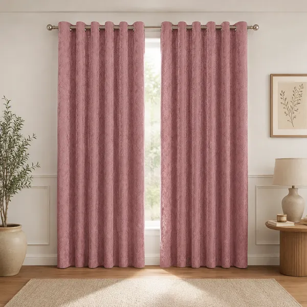 Murique_Blush_Pink_Textured_85-90%_Room_Darkening_Blackout_Window_&_Door_Curtains_with_Tiebacks_for_Living_Room_&_Bedroom_-_7_Feet_(Pack_of_2)