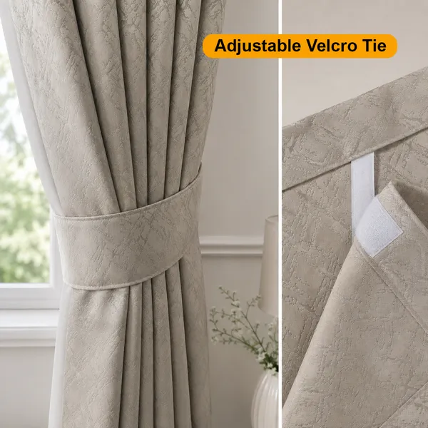 Murique_Embossed_Floral_Beige_85-90%_Room_Darkening_Blackout_Window_&_Door_Curtains_with_Tiebacks_for_Living_Room_&_Bedroom_-_7_Feet_(Pack_of_2)
