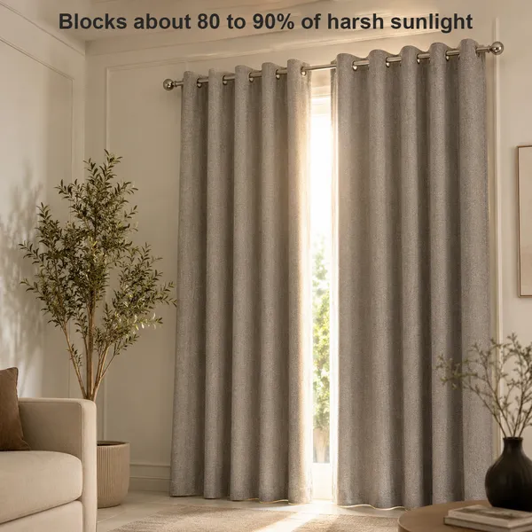 Murique_Eyelet_Classic_Beige_85-90%_Room_Darkening_Blackout_Window_&_Door_Curtains_with_Tiebacks_for_Living_Room_&_Bedroom_-_7_Feet_(Pack_of_2)