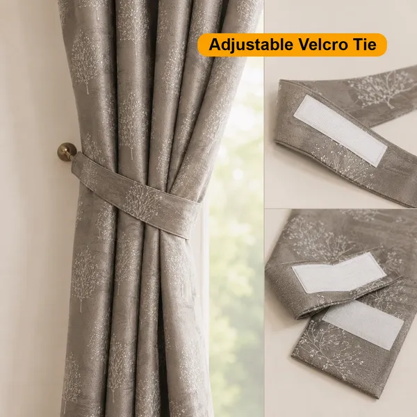 Murique_Floral_Motif_Charcoal_Grey_85-90%_Room_Darkening_Blackout_Window_&_Door_Curtains_with_Tiebacks_for_Living_Room_&_Bedroom_-_7_Feet_(Pack_of_2)