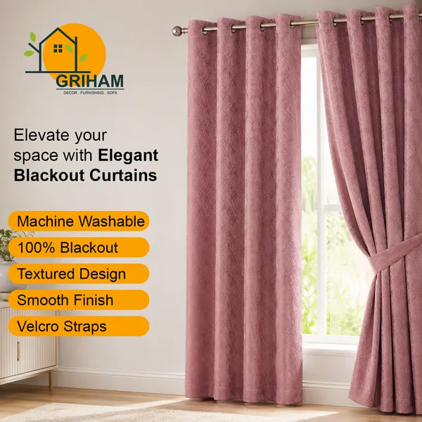 Murique_Blush_Pink_Textured_85-90%_Room_Darkening_Blackout_Window_&_Door_Curtains_with_Tiebacks_for_Living_Room_&_Bedroom_-_7_Feet_(Pack_of_2)