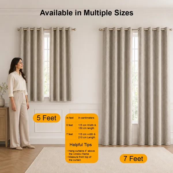 Murique_Embossed_Floral_Beige_85-90%_Room_Darkening_Blackout_Window_&_Door_Curtains_with_Tiebacks_for_Living_Room_&_Bedroom_-_7_Feet_(Pack_of_2)