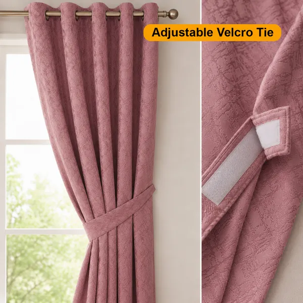 Murique_Blush_Pink_Textured_85-90%_Room_Darkening_Blackout_Window_&_Door_Curtains_with_Tiebacks_for_Living_Room_&_Bedroom_-_7_Feet_(Pack_of_2)