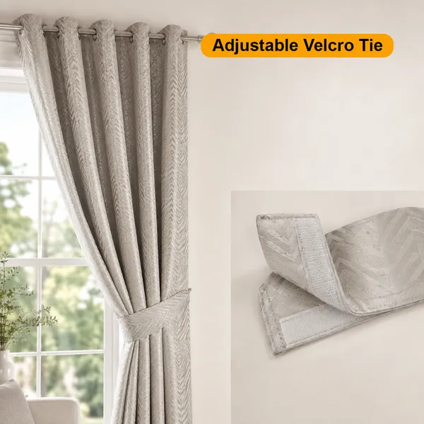 Murique_Textured_Grid_Grey_85-90%_Room_Darkening_Blackout_Window_&_Door_Curtains_with_Tiebacks_for_Living_Room_&_Bedroom_-_7_Feet_(Pack_of_2)