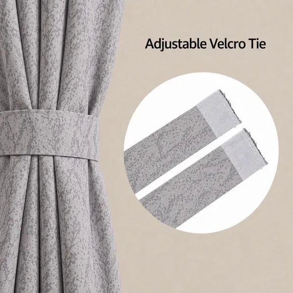 Murique_Damask_Pattern_Grey_100%_Blackout_Window_&_Door_Curtains_with_Tiebacks_for_Living_Room_&_Bedroom_-_7_Feet_(Pack_of_2)