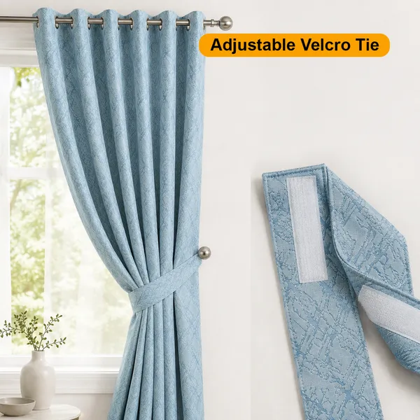 Murique_Ice_Blue_Textured_85-90%_Room_Darkening_Blackout_Window_&_Door_Curtains_with_Tiebacks_for_Living_Room_&_Bedroom_-_7_Feet_(Pack_of_2)