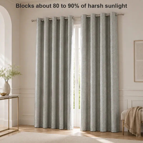 Murique_Ash_Grey_Textured_85-90%_Room_Darkening_Blackout_Window_Curtains_with_Tiebacks_for_Living_Room_&_Bedroom_-_7_Feet_(Pack_of_2)