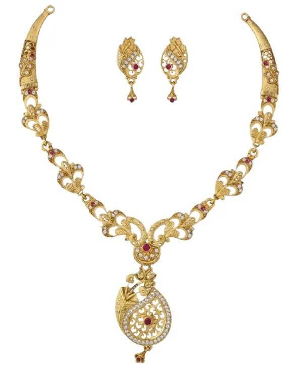 American_Diamond_Necklace_&_Earrings_Set_For_Women