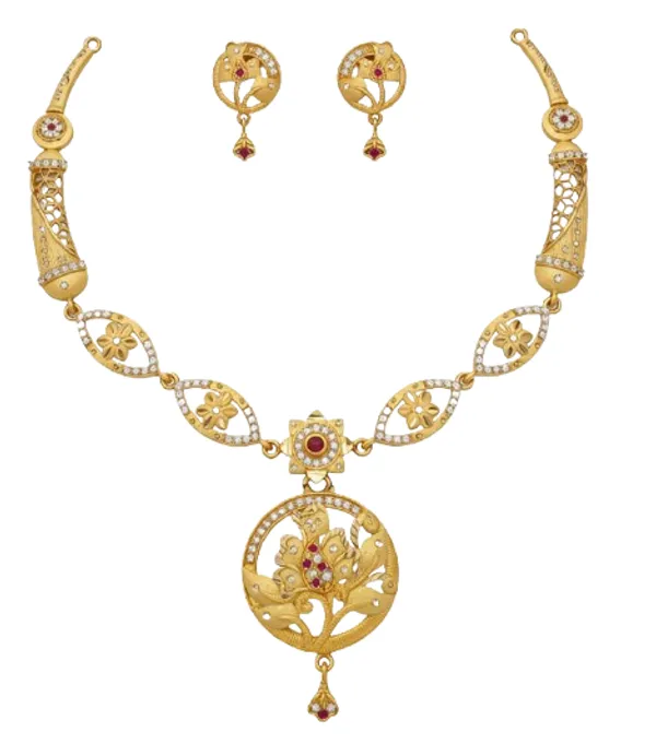 American_Diamond_Necklace_&_Earrings_Set_For_Women