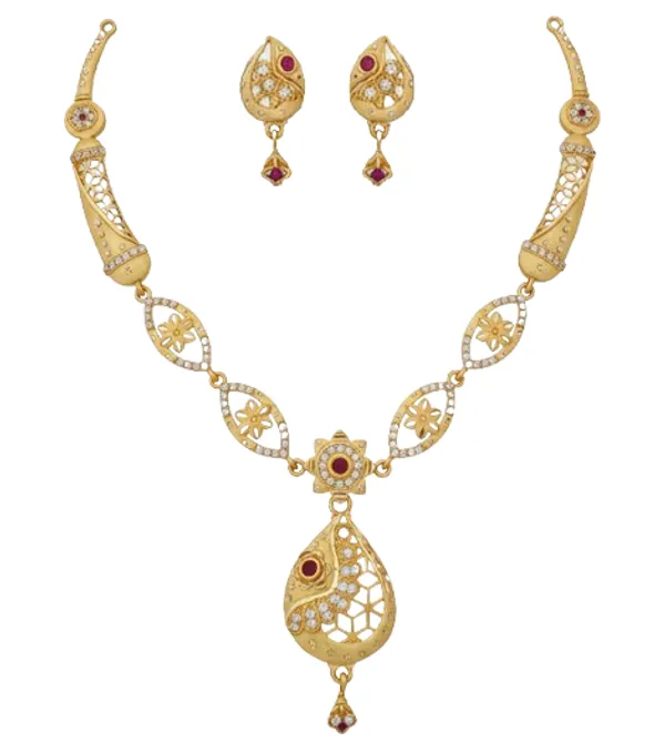 American_Diamond_Necklace_&_Earrings_Set_For_Women