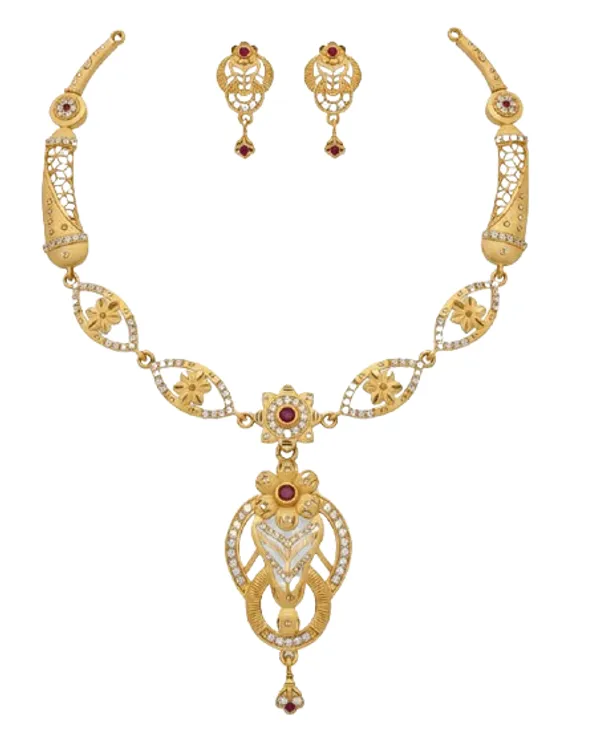 American_Diamond_Necklace_&_Earrings_Set_For_Women