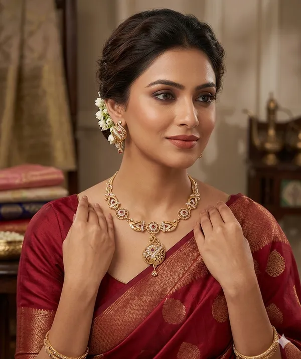 American_Diamond_Necklace_&_Earrings_Set_For_Women