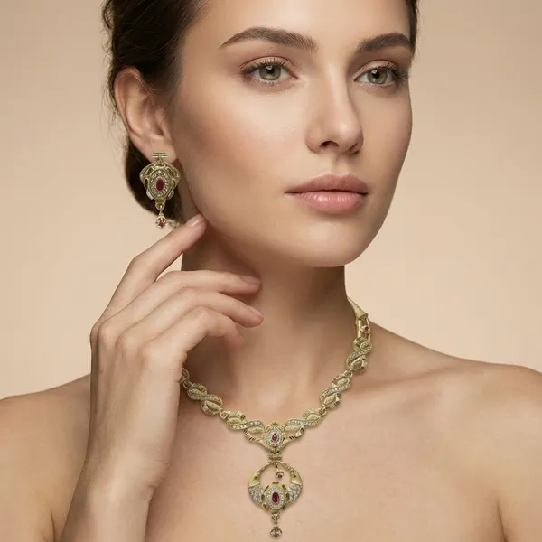 American_Diamond_Necklace_&_Earrings_Set_For_Women