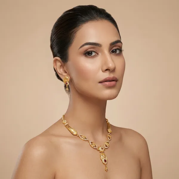 American_Diamond_Necklace_&_Earrings_Set_For_Women