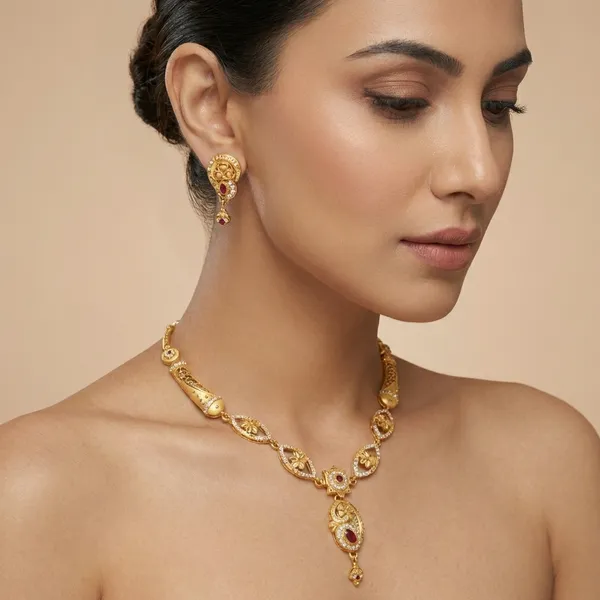 American_Diamond_Necklace_&_Earrings_Set_For_Women