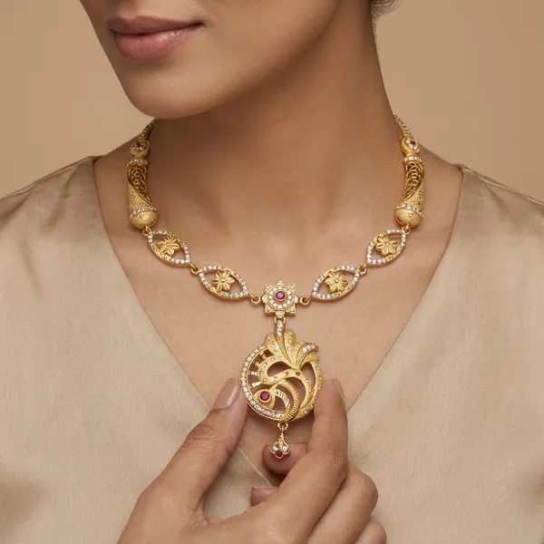American_Diamond_Necklace_&_Earrings_Set_For_Women
