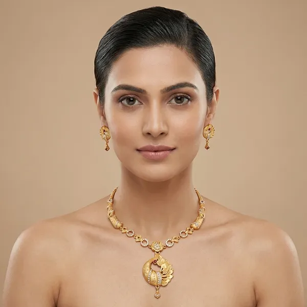 American_Diamond_Necklace_&_Earrings_Set_For_Women