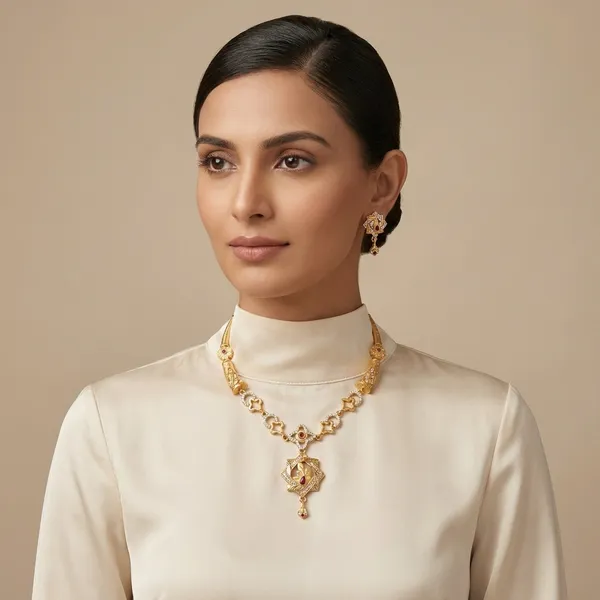 American_Diamond_Necklace_&_Earrings_Set_For_Women
