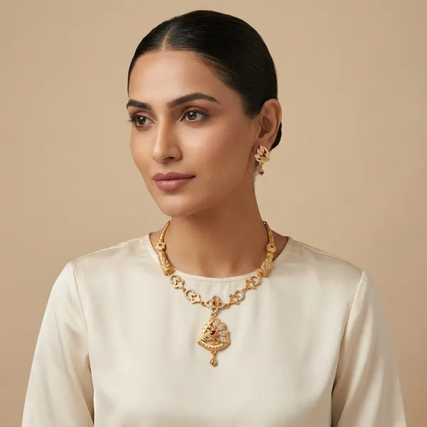 American_Diamond_Necklace_&_Earrings_Set_For_Women