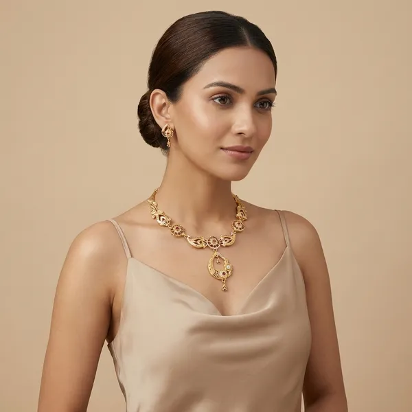 American_Diamond_Necklace_&_Earrings_Set_For_Women