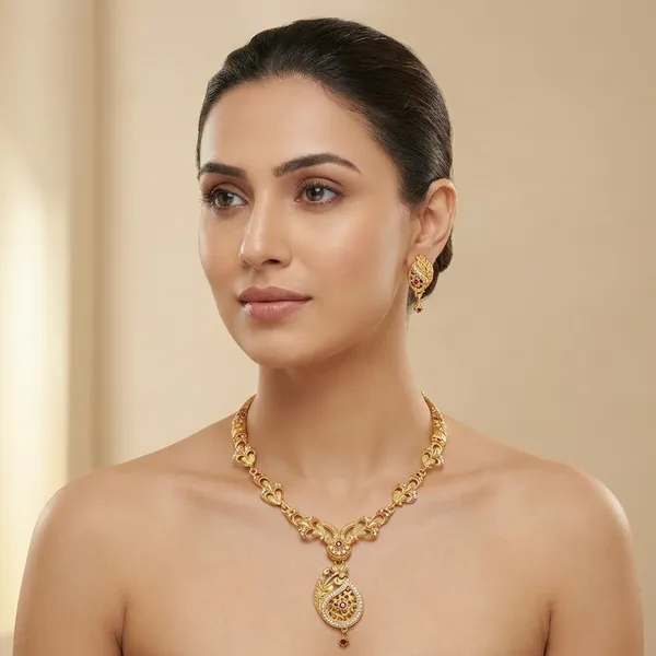 American_Diamond_Necklace_&_Earrings_Set_For_Women