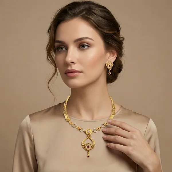 American_Diamond_Necklace_&_Earrings_Set_For_Women
