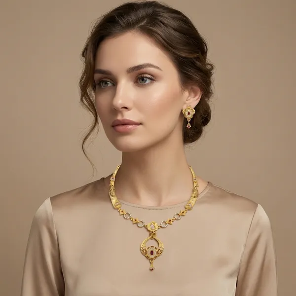 American_Diamond_Necklace_&_Earrings_Set_For_Women