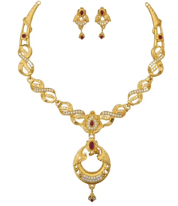 American_Diamond_Necklace_&_Earrings_Set_For_Women