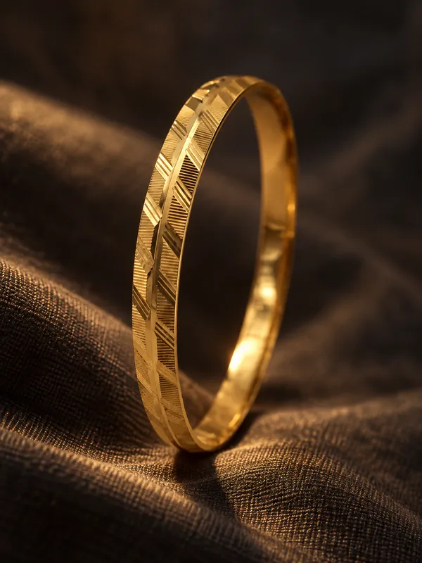 Divyoro_Diagonal_Block_Textured_24k_Gold_Plated_Male_Kada