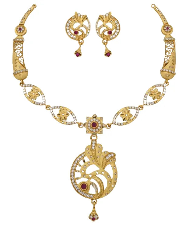 American_Diamond_Necklace_&_Earrings_Set_For_Women