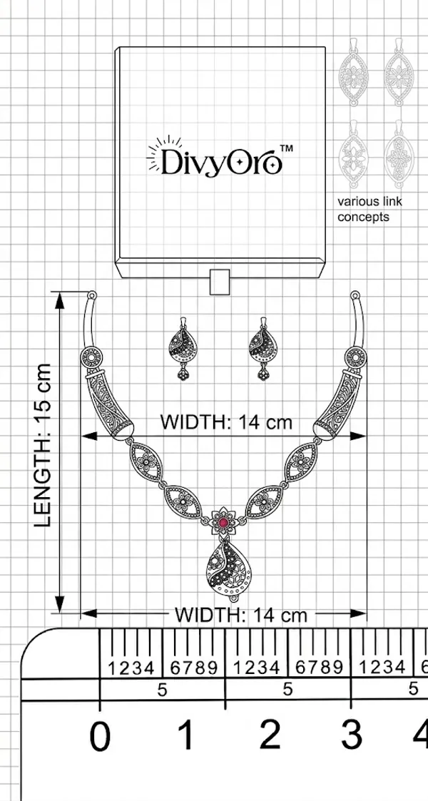 American_Daimond_Necklace_&_Earrings_Set_For_Women