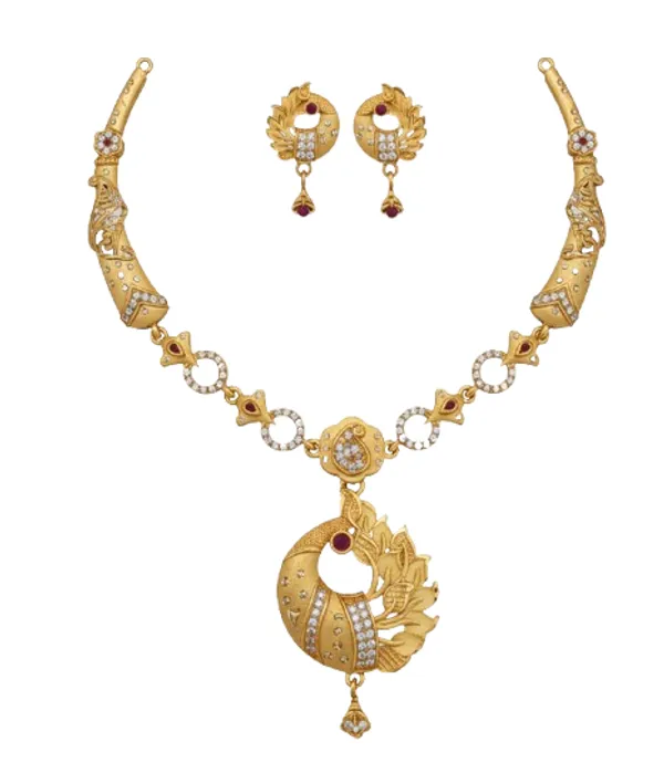 American_Diamond_Necklace_&_Earrings_Set_For_Women
