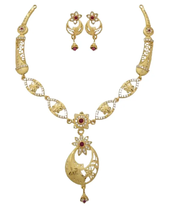 American_Diamond_Necklace_&_Earrings_Set_For_Women