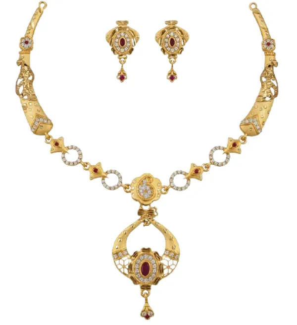 American_Diamond_Necklace_&_Earrings_Set_For_Women