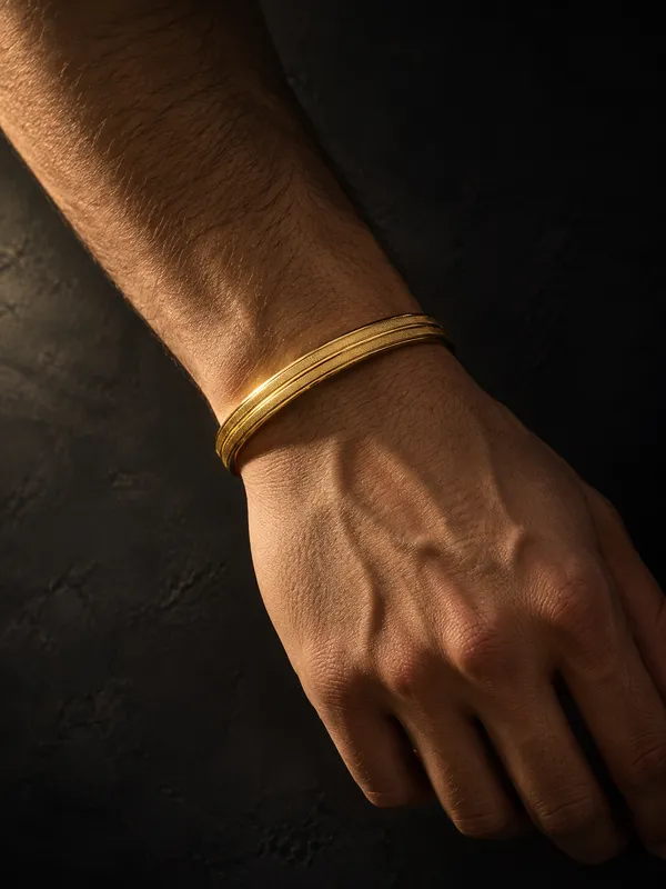 Divyoro_3_Line_Classic_24K_Gold_Plated_Male_Kada