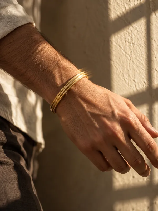 Divyoro_3_Line_Classic_24K_Gold_Plated_Male_Kada