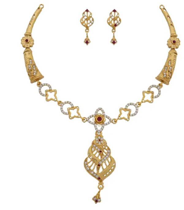 American_Diamond_Necklace_&_Earrings_Set_For_Women