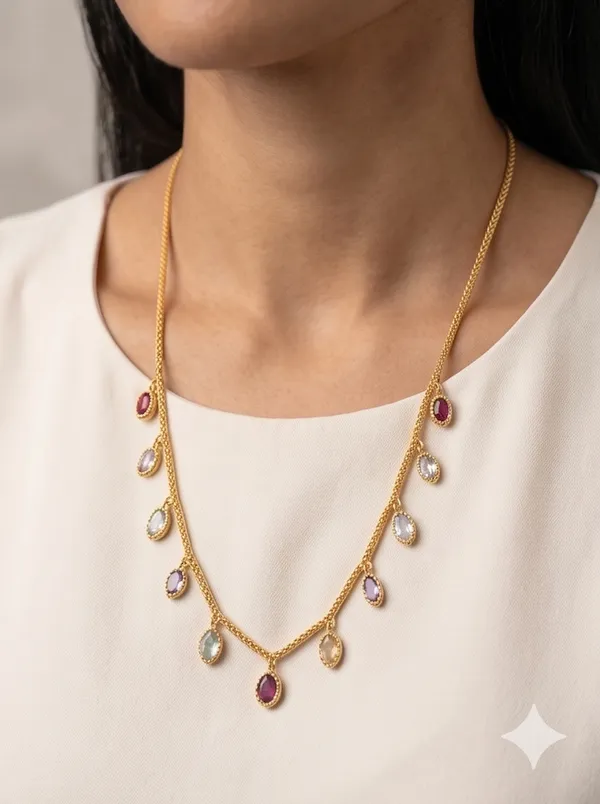 DIVYORO_Poetic_Harmony_Oval_Shape_AD_Dokia_Chain