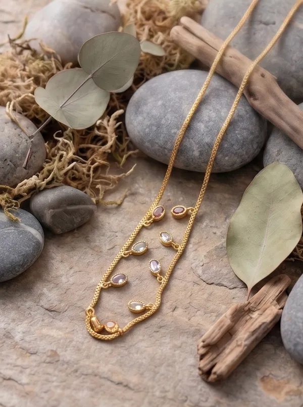 DIVYORO_Poetic_Harmony_Oval_Shape_AD_Dokia_Chain