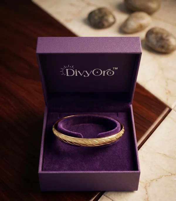 Divyoro_Herringbone_Braid_Velvet_Luxe_24K_Gold_Plated_Kada