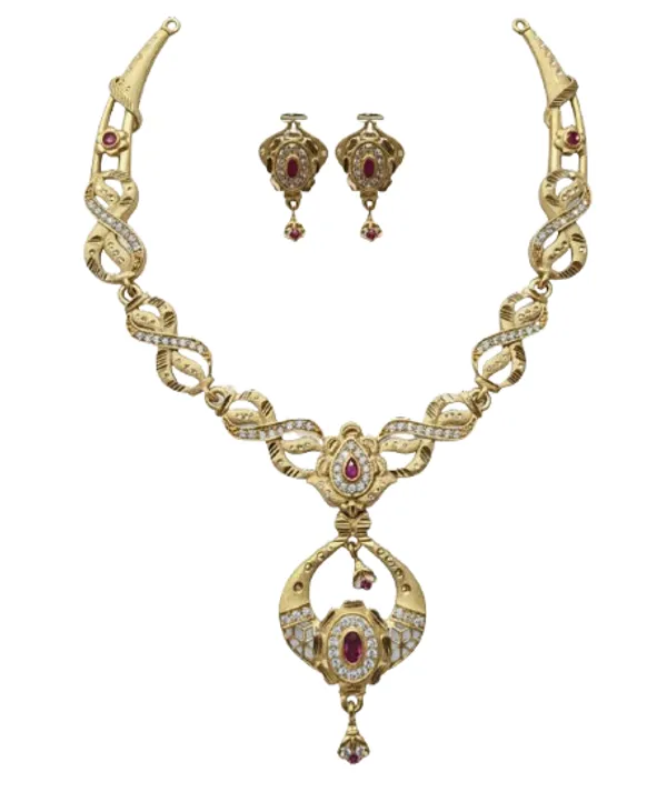 American_Diamond_Necklace_&_Earrings_Set_For_Women