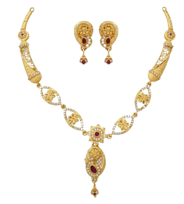 American_Diamond_Necklace_&_Earrings_Set_For_Women