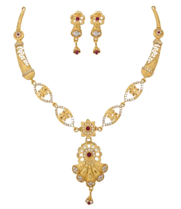 American_Diamond_Necklace_&_Earrings_Set_For_Women